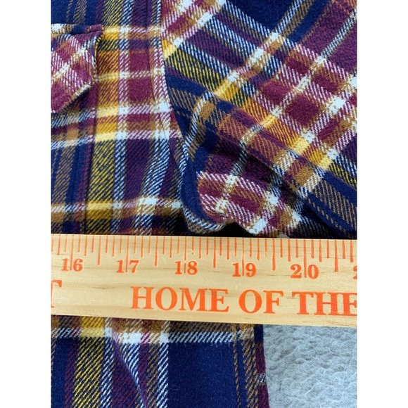 Patagonia FJORD Flannel Long Sleeve Cotton Button Down Shirt (Men's‎ Small) Red - Picture 8 of 11